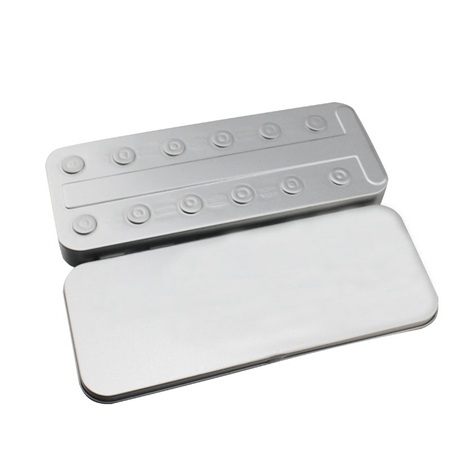 metal tin box with hinge